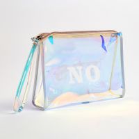 Custom Zipper Fashion Clear PVC Waterproof Women Cosmetic Bag