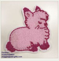 Chenille Patch Pink Rabbit Patch ODM Custom-Made Iron on Back Patch Embroidery Badge