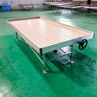 Customized ebb and flow bench rolling table in greenhouse