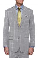 Grey Bold Check Slim Fit Suits