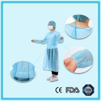 Disposable nonwoven isolation gown