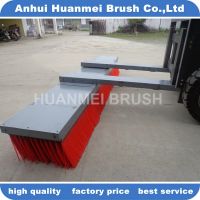 Road sweeper forklift attachment brush