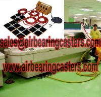 Air pads for moving equipment maneuverable