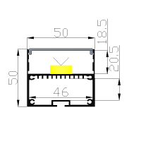 Foshan Led Linear Suspension Light Housing For Celling Office Light Fixtures
