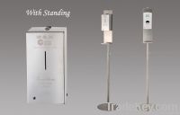 Automatic stainless steel soap dispenser, foam sanitizer dispenser with floor stand