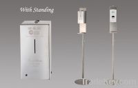 Automatic Stainless Steel Soap Dispenser, Foam Sanitizer Dispenser With Floor Stand