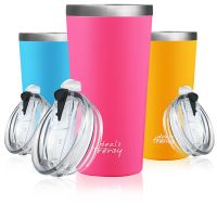 Insulated Tumbler - Double Wall Stainless Steel Travel Coffee Mug with Lid, Thermo Cup BPA Free | FDA, No Sweat Water Flask Bulk Vacuum Insulated Bottle, Thanksgiving Gift 17 oz