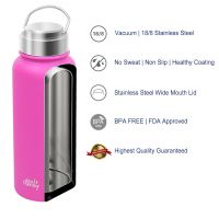 Sports Water Bottle-Insulated Bottle Wide Mouth Stainless Steel, No Sweat Travel Coffee Cup with lid, BPAFree FDA Thermo Flask