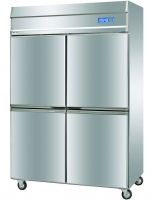 Commercial use stainless steel double temperature half refrigerator half freezer