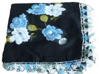 Hundred Percent Cotton Head Cover Scarf with Lace