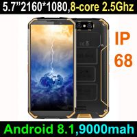 Cheapest Factory IP68 5.7 inch Android8.1 rugged phone with MTK6763T 9000mAh NFC Fingerprint FHD2160*1080 .waterproof phone.rugged smartphone 