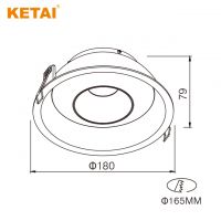 16w Aluminum Rotatable Led Recessed Downlight With Good Passive Cooling System