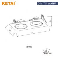 8w Dim To Warm Magnetic Rotatable Led Recessed Downlight