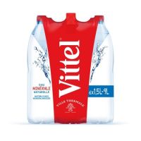 Vittel natural mineral water , Eau Naturelle 6 x 1,5 l