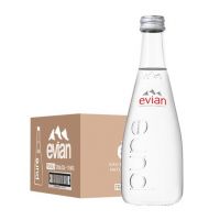 Evian 330mL Still Glass Water Bottle