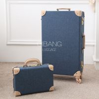 12" Mens Travel Valise 20" - 26" Women Vintage Luggage Sets Oxford Carry On Suitcase with Spinn