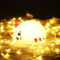 Onefire Cute Silicone Led Night Light Multicolor Nursery Sensitive Tap Control Night Light Lamp For Baby