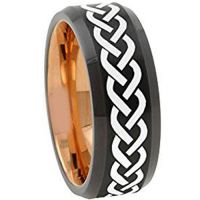 Tungsten Carbide Two Tone Celtic Ring - 4664 