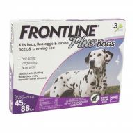 Frontline Plus Flea and Tick Control for Dogs and Puppies 8 weeks or older, 45 to 88 lbs, 6-Doses