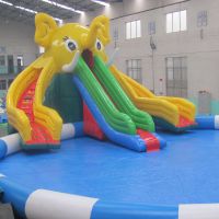 Factory Customized Popular Elephant Mobile Inflatable Water Park Slide For Adult Kids