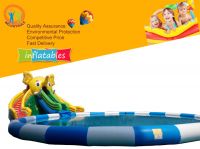 Factory Customized Popular Elephant Mobile Inflatable Water Park Slide For Adult Kids