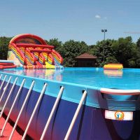 Commercial Metal Frame Steel Removable Swimming Pool Above Ground Water Park Pool