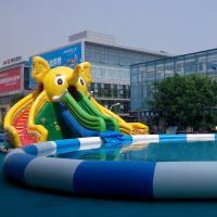 Factory Direct Sale Customized Popular Elephant Mobile Inflatable Water Park Slide For Adult Kids