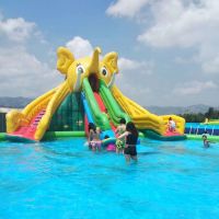 Factory Direct Sale Customized Popular Elephant Mobile Inflatable Water Park Slide For Adult Kids