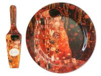 Decorative Plate With Cake Server -Judith And Holopherne- Klimt 13X13Cm