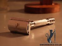 Sword Edge Heavy Duty Double Edge Safety Razor 110 Grams Pewter Head