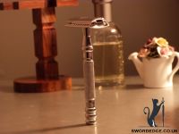 Sword Edge Heavy Duty Double Edge Safety Razor 110 Grams Pewter Head