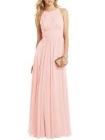 Ssyiz Cap Sleeves Long Chiffon Bridesmaid Dresses