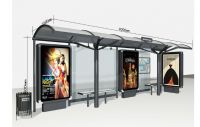 High quality steel outdoor bus stop shelter and bus station