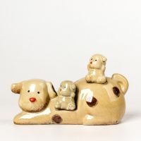 China Ceramic Home Decorative Cartoon Olws Candle Holder Salt And Papper Shaker Ceramic Money Bank