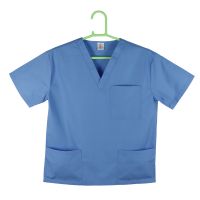 3 pockets Unisex Medical Uniform , Hospital Scrubs Uniforms Doctor's Uniform Design