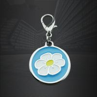 Round Shaped Flower QR Code Pet Tags Waterproof Tracking Dog Tags