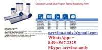 Outdoor Used Blue Paper Taped Masking Film