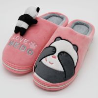 Comfortable Warm With  Panda Cartoons Slippers For Woman