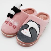 Comfortable Warm With  Panda Cartoons Slippers For Woman