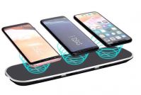 3in1 Qi Wireless Charging Pad Desktop Charger For iPhone X