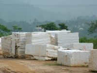 White limestone block