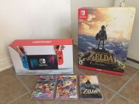 PROMO SALES BUY 5 GET 3 Nintendo Switch Console NEON Zelda Breath of the Wild BOTW Bundle WITH 30 GAMES AND 2 CONTROLLER