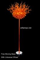 Blown Art Glass Floor Lamp Free Moving Blown Glass Floor Lamp