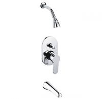 Bathtub Concealed Shower Mixer With Diverter Hot Cold Water Mixer Tap