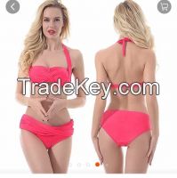 2018 New Women's Swimsuit Bikini With Chest Cushion Strip Steel Bracket Wholesale Oem Made In China