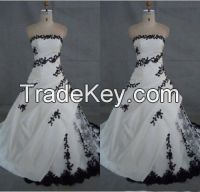 White/Ivory black Lace Bridal Gown Wedding Dress Custom Size:4-6-8-10-12-14++