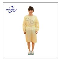 Yellow Disposable non woven lab Isolation Gown