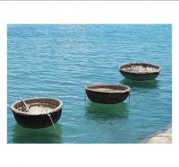 Natural Bamboo Eco Friendly Wholesale Bamboo Coracle Boat, Bamboo Basket Boat for Rowing With Low Price And High Quality