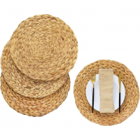 ALL-NATURAL WOVEN TABLE MAT / MADE FROM WATER HYACINTH / MADE IN VIETNAM