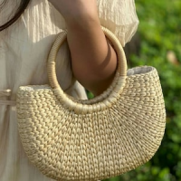 EARTHY HYACINTH HAND BAG / HANDWOVEN FOR STYLE AND SUSTAINABILITY / MADE IN VIETNAM